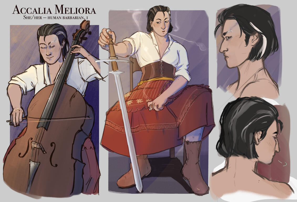 Accalia, human barbarian